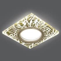Встраиваемый светильник Gauss Backlight BL063 золотой узор/золото GU5.3 Led 2700K