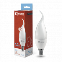 Лампа светодиодная IN HOME LED-СВЕЧА НА ВЕТРУ-VC 14Вт 230В E14 6500K 1330Лм 4690612054384