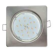Встраиваемый светильник Ecola GX53 H4 Square Open Edge сатин-хром FS53N4ECB