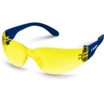 Облегчённые жёлтые защитные очки ЗУБР БАРЬЕР линза устойчивая к царапинам и запотеванию, открытого типа 110488