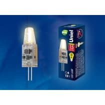 Лампа светодиодная Uniel LED JC 12 1,5W WW G4 CL UL-00000183