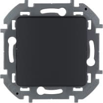 Переключатель кнопочный одноклавишный Legrand Inspiria для скрытого монтажа, цвет "Антрацит", номинальный ток 6 А, напряжение ~250В  673693