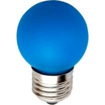 Лампа светодиодная FERON LB-37, G45 (шар), 1W 230V E27 (синий) 25118