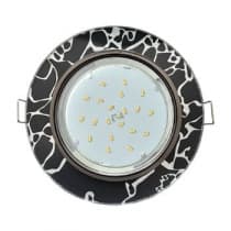 Встраиваемый светильник Ecola GX53 H4 5310 Glass хром/черный FB53RNECH