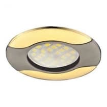 Встраиваемый светильник Ecola MR16 HL029 GU5.3 черный хром/золото FG1604EFS