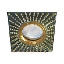 Встраиваемый светильник Ecola MR16 DL1659 GU5.3 Glass золото/черный/прозрачный FP16SGECB