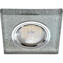 Встраиваемый светильник Ecola MR16 DL1651 GU5.3 Glass хром/серебряный блеск FS1651EFF