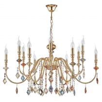 Подвесная люстра Crystal Lux MERCEDES SP6+6 GOLD/COLOR