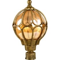 Светильник садово-парковый, серии «Версаль» FERON PL3703 1*60W, E27, 230V, IP44, цвет черное золото, шар, на столб 11359