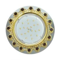 Встраиваемый светильник Ecola GX53 H4 5360 Glass хром/зеркальный/янтарь FA53RNECB