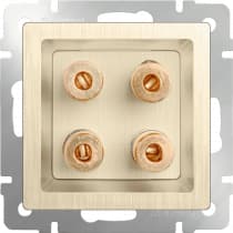 Акустическая розетка Werkel WL10-AUDIOx4 шампань рифленый 4690389085192