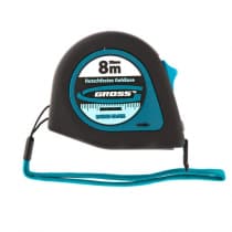 Рулетка Ergonomisch, 8 м x 25 мм, магнитный обрезиненный зацеп Gross 31104