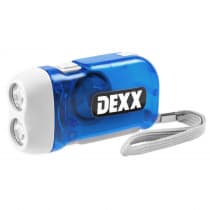 Фонарь DEXX 2 LED, ручной, динамо, 56700