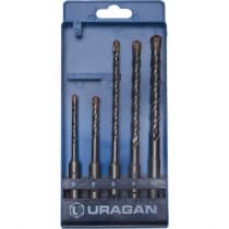 Набор буров по бетону URAGAN 5 шт, 5,6,6,8,10 мм, SDS-Plus 901-25554-H5