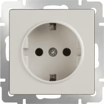 Розетка с заземлением Werkel WL03-SKG-01-IP20-ivory слоновая кость 4690389046223