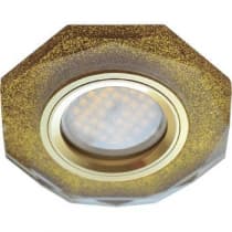 Встраиваемый светильник Ecola MR16 DL1652 GU5.3 Glass золото/золотой блеск FP1652EFF