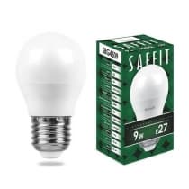 Лампа светодиодная SAFFIT SBG4509, G45 (шар), 9W 230V E27 4000К 55083