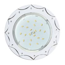 Ecola GX53 H4 DL5384 светильник встраив. без рефл. Звезда Белый/Алюм 20x110 (к+) FW5384ECB