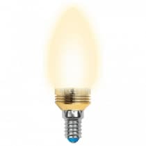 Лампа светодиодная Uniel LED C37P 5W WW E14 FR 10058