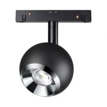 Трековый св-ник для низков.шинопровода IP20 LED 4000K 10W 48V FLUM 358393 SHINO NT20 029 черн/хром