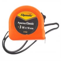 Рулетка Classic, 3 м х 16 мм, пластиковый корпус Sparta 31302