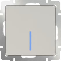 Выключатель одноклавишный проходной с подсветкой Werkel WL03-SW-1G-2W-LED-ivory слоновая кость 4690389059254