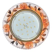 Встраиваемый светильник Ecola GX53 H4 LD7071 Розы золото/янтарь FO53GREFB