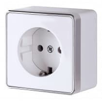 Розетка с заземлением Werkel WL15-02-01 Gallant белая 4690389102080
