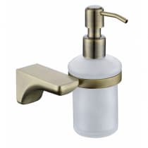 Дозатор для жидкого мыла настенный (стекло) бронза (цинк) (KH-4510)