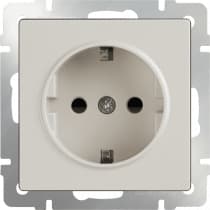Розетка с заземлением и шторками Werkel WL03-SKGS-01-IP44-ivory слоновая кость 4690389047176