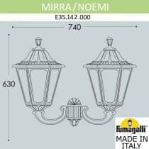 Настенный уличный светильник Fumagalli NOEMI E35.142.000.WXH27