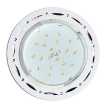 Ecola GX53 H4 DL5385 светильник встраив. без рефл. Точки-полоски по кругу Белый/Алюм 20x110 (к+) FW5385ECB