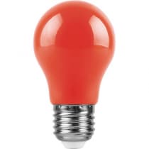 Лампа светодиодная FERON LB-375, A50 (шар), 3W 230V E27 (красный) 25924