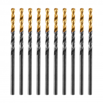 Сверло по металлу, 2,5 мм, HSS-Tin, Golden Tip, 10 шт. Denzel 717204