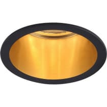 Светильник потолочный встраиваемый FERON DL6003, под лампу MR16 G5.3, черный-золотой 29731