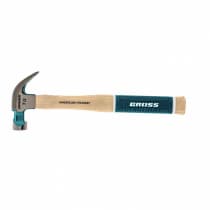 Молоток-гвоздодер, 200 г, угол 45, магнит, обрезиненная рукоятка American hickory GROSS 10414