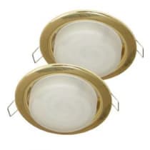 Встраиваемый светильник Ecola GX53 H4 2 pack золото FG53P2ECB