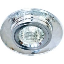 Светильник потолочный встраиваемый FERON DL8050-2/8050-2, под лампу MR16 G5.3, прозрачный хром 18643