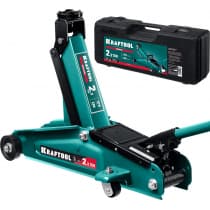 KRAFTOOL RIGID 2.2т 130-375мм подкатной домкрат с увеличенным подъемом в кейсе 43452-2-K