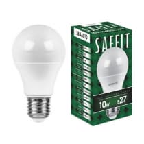 Лампа светодиодная SAFFIT SBA6010, A60 (шар), 10W 230V E27 6400К 55006