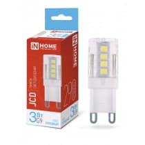 Лампа светодиодная LED-JCD 3Вт 230В G9 6500К 290Лм IN HOME 4690612036281