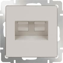 Розетка телефонная RJ-11 и Еthernet RJ-45 Werkel WL03-RJ11-45-ivory слоновая кость 4690389046278