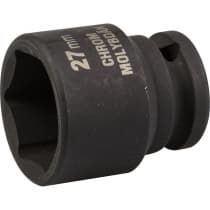 Торцовая головка ударная KRAFTOOL 1/2", 27 мм, Cr-Mo сталь, фосфатированная 27940-27_z01