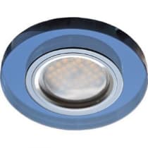 Встраиваемый светильник Ecola MR16 DL1650 GU5.3 Glass хром/голубой FL1650EFF