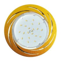 Ecola GX53 H4 DL5386 светильник встраив. без рефл. Вихрь матовое Золото/Алюм 20x110 (к+) FG5386ECB
