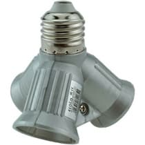 Переходник Ecola base  с цоколя E27 на 3хE27 Серебряный A7W37SEAY