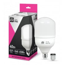 Лампа светодиодная LED-HP-PRO 40Вт 230В Е27 с адаптером E40 6500К 3600Лм ASD 4690612024707