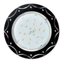 Ecola GX53 H4 DL5384 светильник встраив. без рефл. Звезда Черный/Алюм 20x110 (к+) FB5384ECB