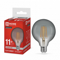 Лампа светодиодная IN HOME LED-GL95-deco smoky 11Вт 230В E27 4000K 920Лм 95мм дымчатая 4690612056050