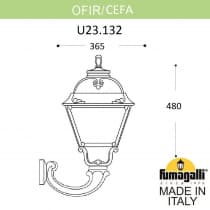 Уличный настенный светильник Fumagalli CEFA U23.132.000.VYF1R